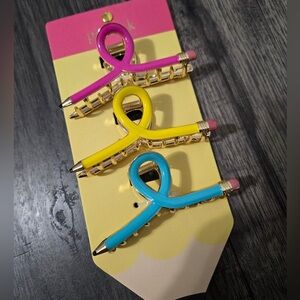 Piper K Back to School Pencil Hair Clips ✏️